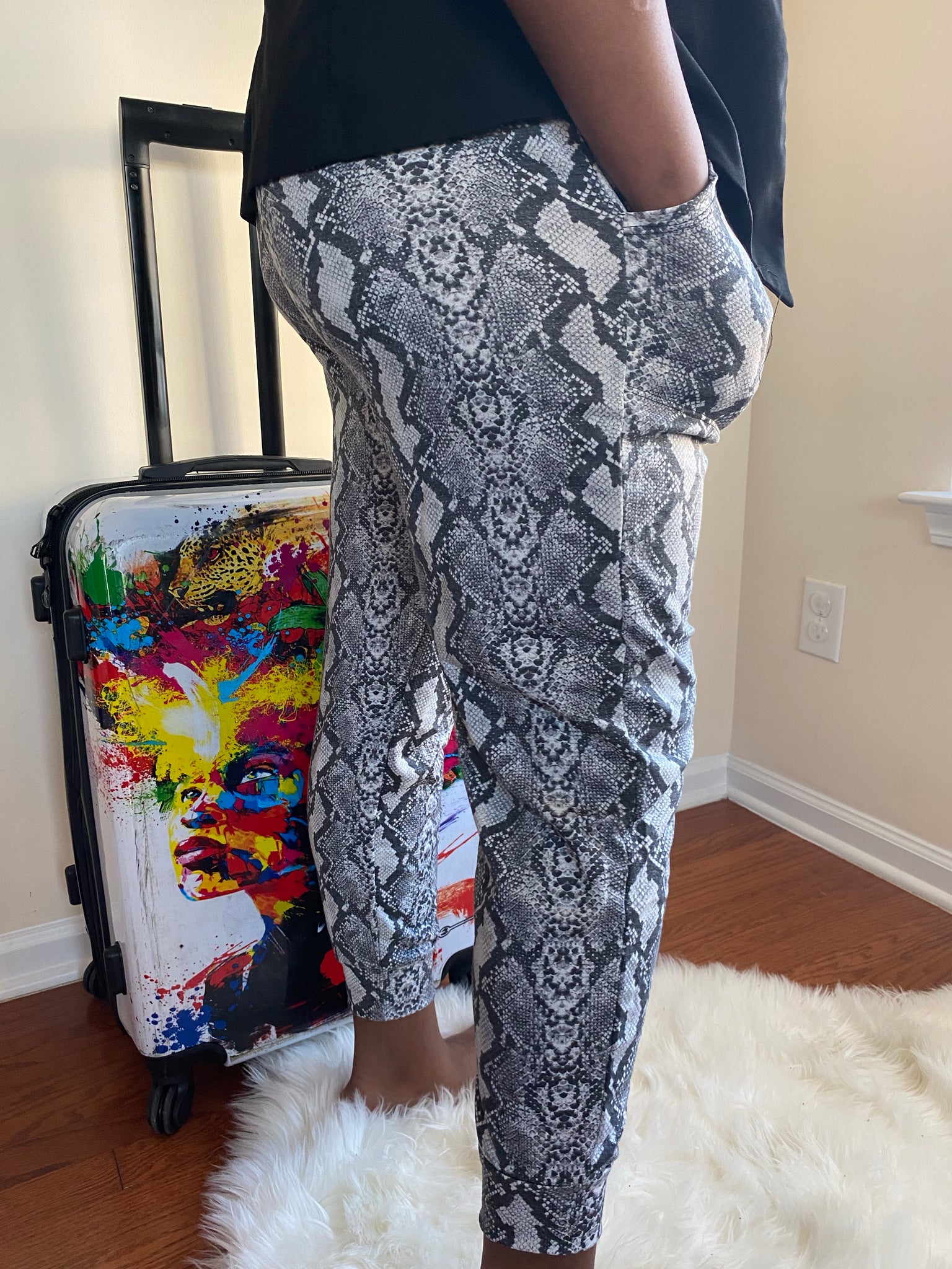 HotPatterns Tailored Trackpants Joggers in Faux Snakeskin - Sew Paradise